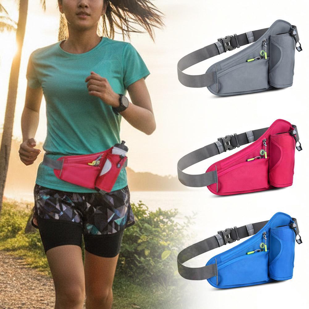 Running Gear Holder - ウォーターボトルホルダー付きファニーパック、延長ストラップ付きクロスボディバッグ、ランニングベルト、ウォーキングやランニング用のハイドレーションウエストパック