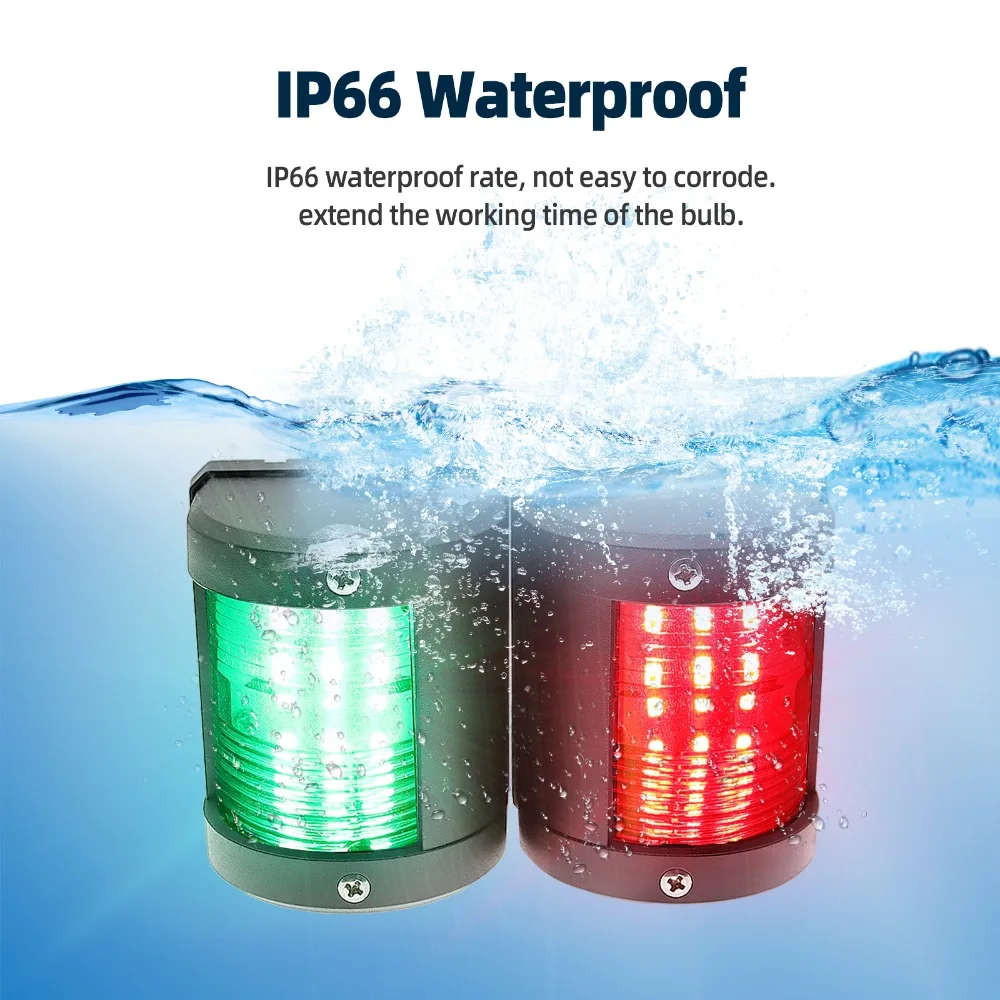12V/24V LED ナビゲーション信号灯 IP66 防水 - Running Gear Boat のレビューと価格