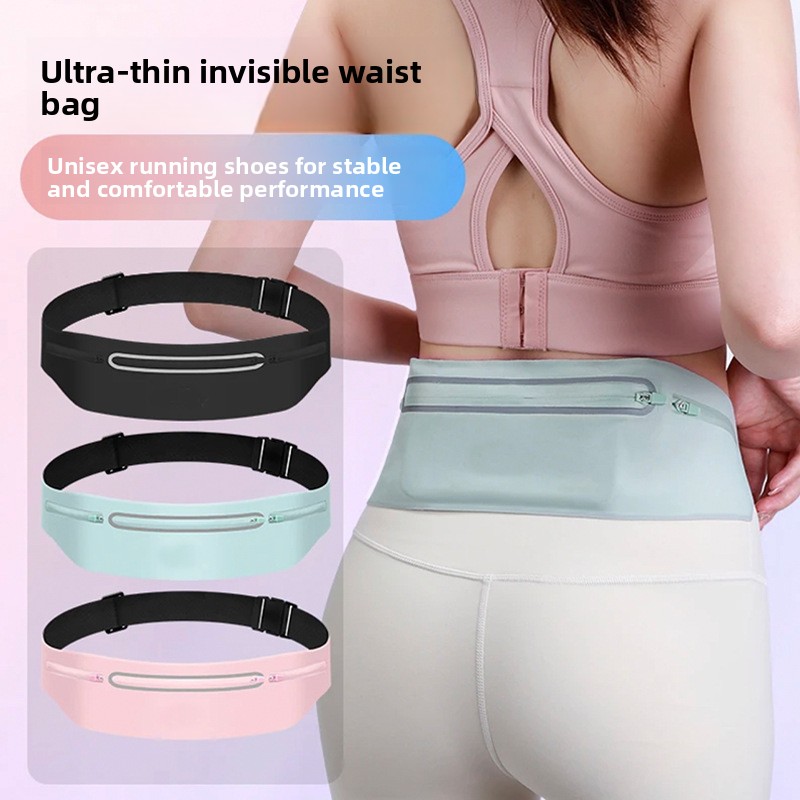 3ポケット反射ランニングベルトマラソンウエストバッグ超薄型防 - Running Gear Holder のレビューと価格