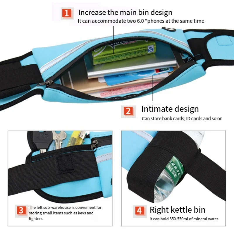 1pc ランニングバッグ女性ウエストバッグベルトバッグ男性ス - Running Gear Holder のレビューと価格